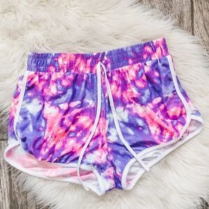 Purple Pink Tie Dye Shorts